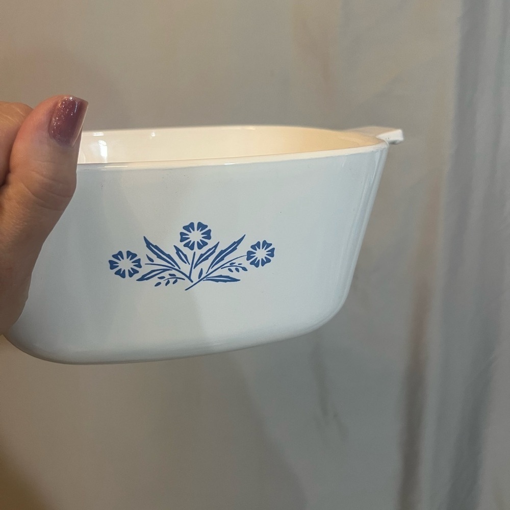 Vintage 1960 CorningWare Classic Blue Corn Flower Blurry Stamp 1 3/4 QT - Picture 2 of 5